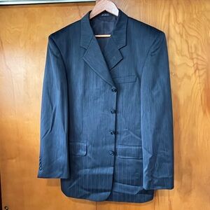 Vanetti Dark Navy Pinstripe Suit Jacket